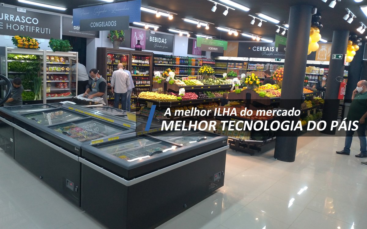 Ilha para Congelados SMGI - Montagem de Supermercado